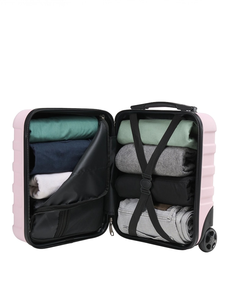 Cabin Max Pale Pink Anode Underseat Two Wheel Case 40x30x20cm - Image 4 of 4