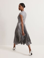 Phase Eight Silver Jayla Metallic Knit Dress - Image 2 of 7