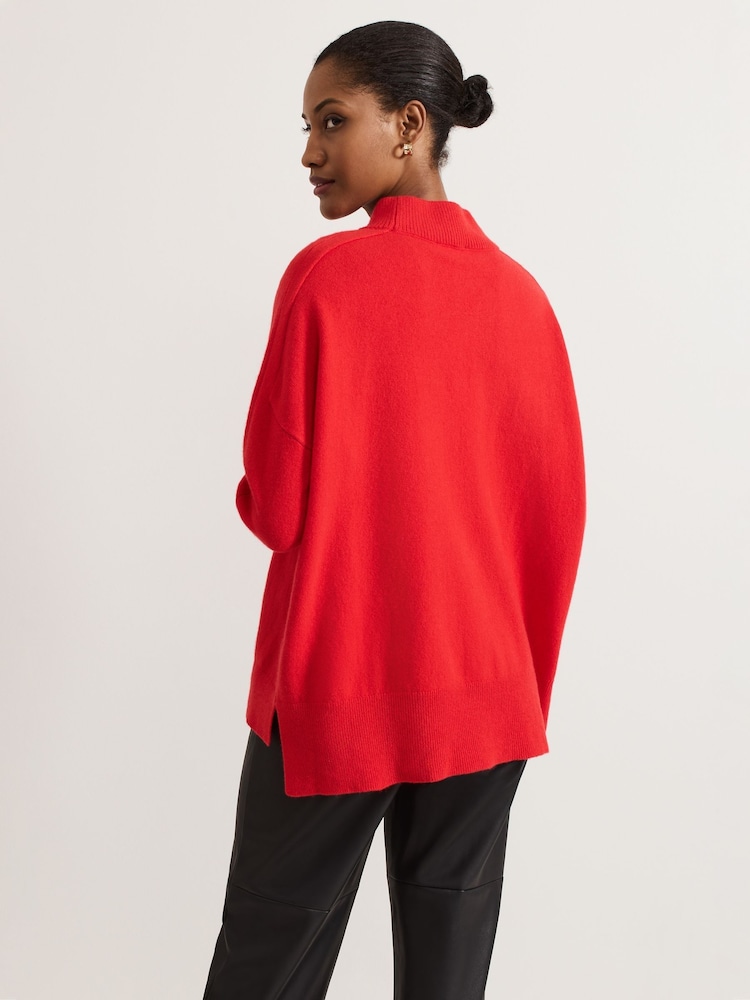 Phase Eight Red Alice Wool Cashmere Jumper - Image 2 of 7