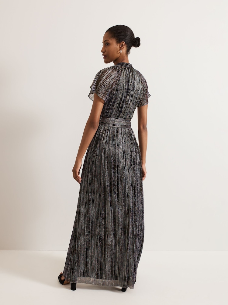 Phase Eight Black Riah Shimmer Maxi Dress - Image 2 of 6