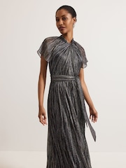 Phase Eight Black Riah Shimmer Maxi Dress - Image 3 of 6