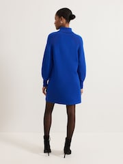 Phase Eight Blue Ellie Chunky Knit Dress - Image 2 of 7