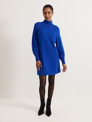 Phase Eight Blue Ellie Chunky Knit Dress - Image 3 of 7