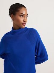 Phase Eight Blue Ellie Chunky Knit Dress - Image 4 of 7