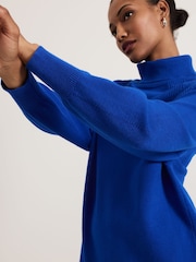 Phase Eight Blue Ellie Chunky Knit Dress - Image 6 of 7