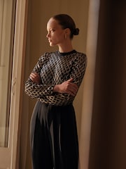 Phase Eight Black Amelia Sequin Bodice Jumpsuit - Image 1 of 8