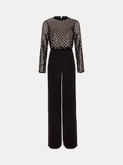 Phase Eight Black Amelia Sequin Bodice Jumpsuit - Image 8 of 8