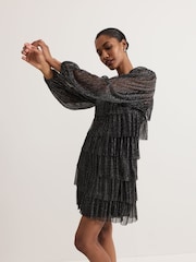 Phase Eight Black Nika Shimmer Dress - Image 1 of 6