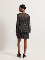 Phase Eight Black Nika Shimmer Dress - Image 2 of 6