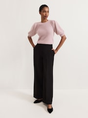 Phase Eight Pink Fern Fluffy Puff Sleeve Knit Jumper - Image 3 of 7