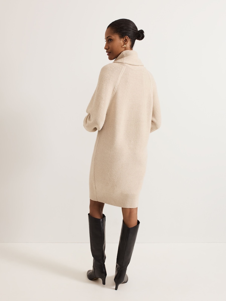Phase Eight Natural Dahlie Metallic Dress - Image 2 of 7