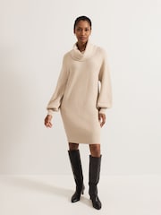 Phase Eight Natural Dahlie Metallic Dress - Image 3 of 7