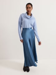 Phase Eight Blue Dara Chunky Cowl Neck Jumper - Image 3 of 7