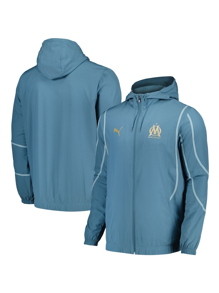 Puma Blue Olympique de Marseille Pre Match Jacket - Image 1 of 1