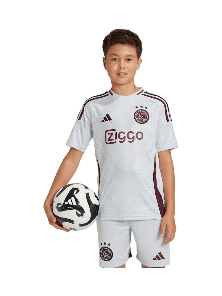 adidas White Kids Ajax Third Shirt 2024-25 - Image 1 of 4