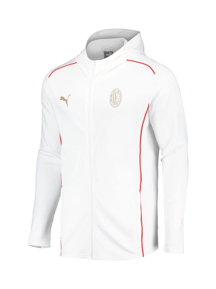 Puma White AC Milan Casuals Hooded Jacket - Image 3 of 3 Puma White AC Milan Casuals Hooded Jacket - Image 3 of 3