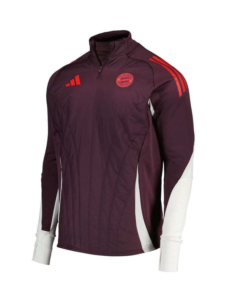 adidas Red FC Bayern Training Winterised Sweat Top - Image 2 of 3