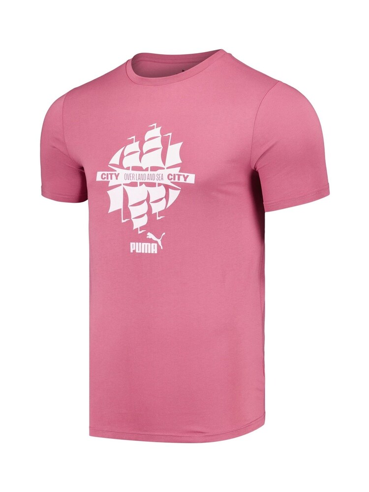 Puma Pink Manchester City Ftbl Culture T-Shirt - Image 3 of 3