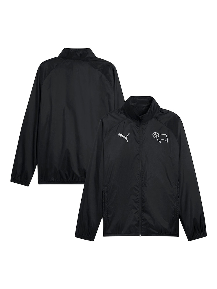 Puma Black Kids Derby County Training All Weather Jacket - Image 1 of 3