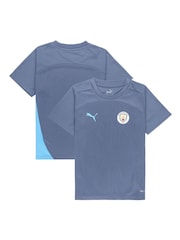 Puma Blue Kids Manchester City Training T-Shirt - Image 1 of 3