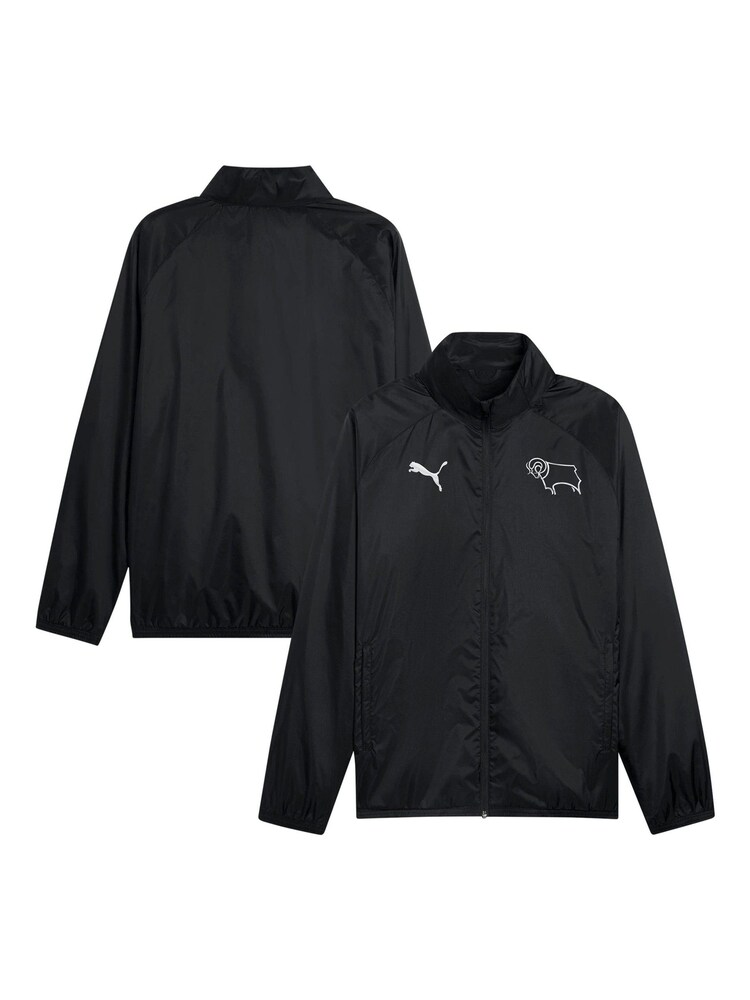 Puma Black Derby County Training All Weather Jacket - Image 1 of 3