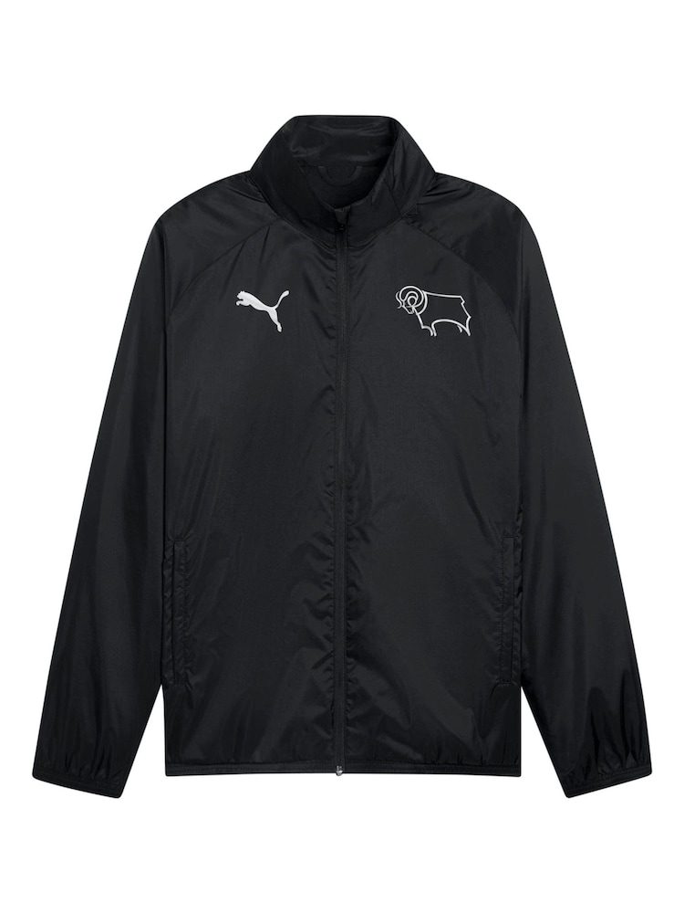 Puma Black Derby County Training All Weather Jacket - Image 2 of 3