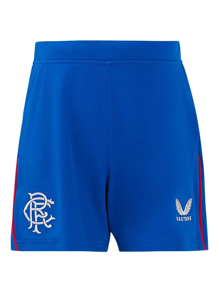 Castore Blue Kids Glasgow Rangers Away Shorts 2024-25 - Image 2 of 4