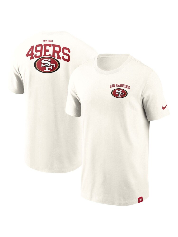 Fanatics Cream NFL San Francisco 49ers Short Sleeve Essential 100% Cotton T-Shirt - Image 3 of 3