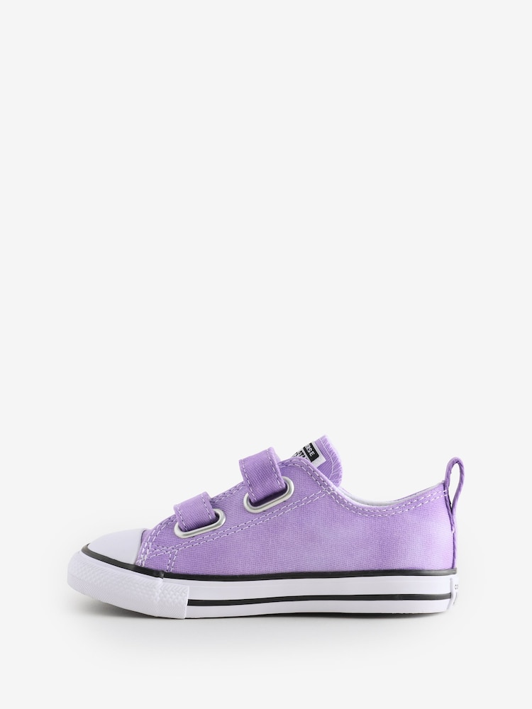 Converse Purple Infant Chuck Taylor Tie Die 2V Easy On Trainers - Image 2 of 9 Converse Purple Infant Chuck Taylor Tie Die 2V Easy On Trainers - Image 2 of 9