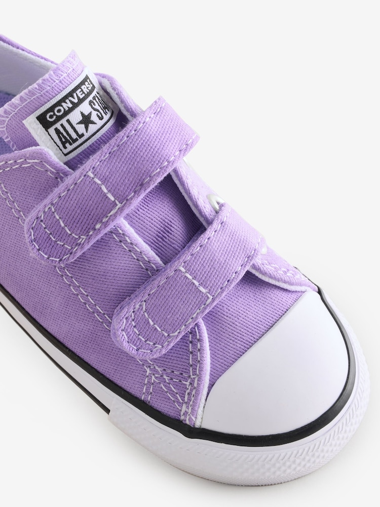 Converse Purple Infant Chuck Taylor Tie Die 2V Easy On Trainers - Image 9 of 9