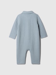 Gap Blue Quilted Brannan Bear Jacquard One-Piece (Newborn-24mths) - Image 2 of 3