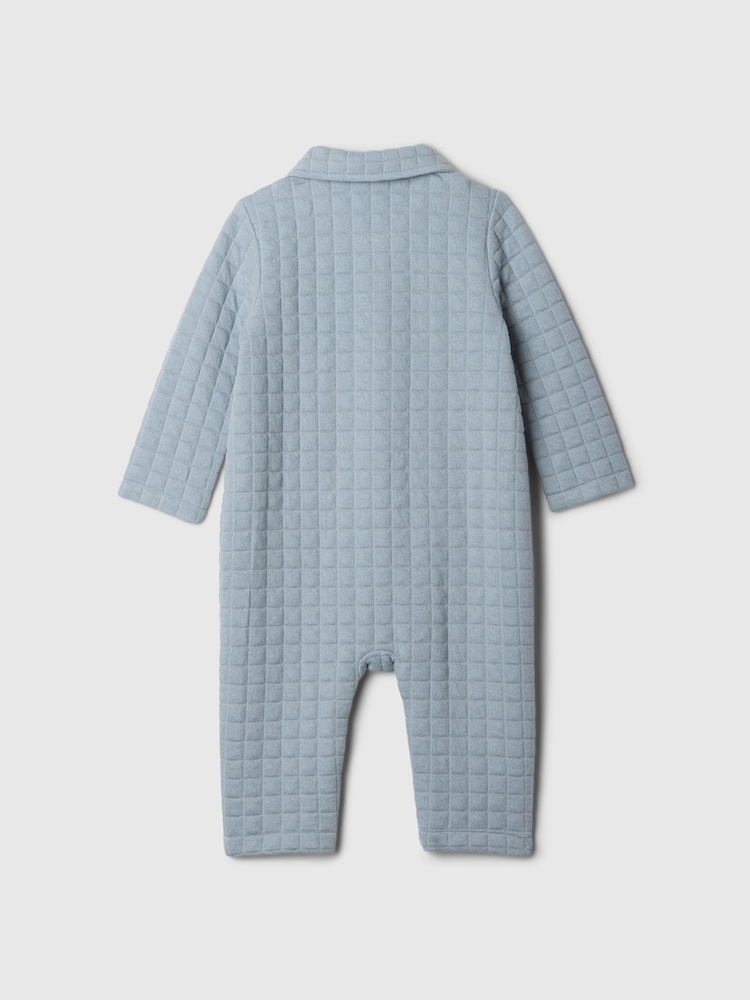 Gap Blue Quilted Brannan Bear Jacquard One-Piece (Newborn-24mths) - Image 2 of 3