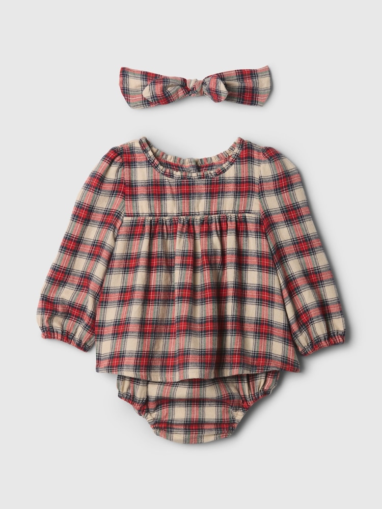 Gap Red Check Dress and Bow Set (Newborn-24mths) - Image 1 of 3