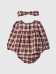 Gap Red Check Dress and Bow Set (Newborn-24mths) - Image 2 of 3