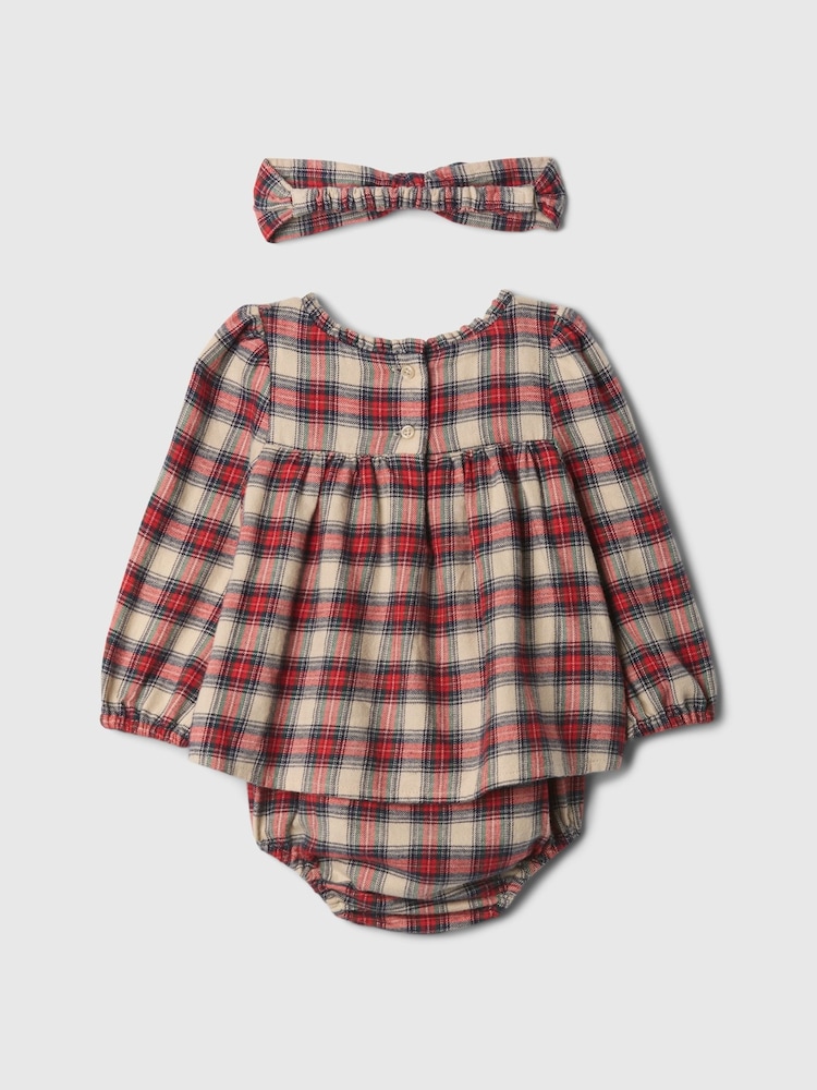 Gap Red Check Dress and Bow Set (Newborn-24mths) - Image 2 of 3