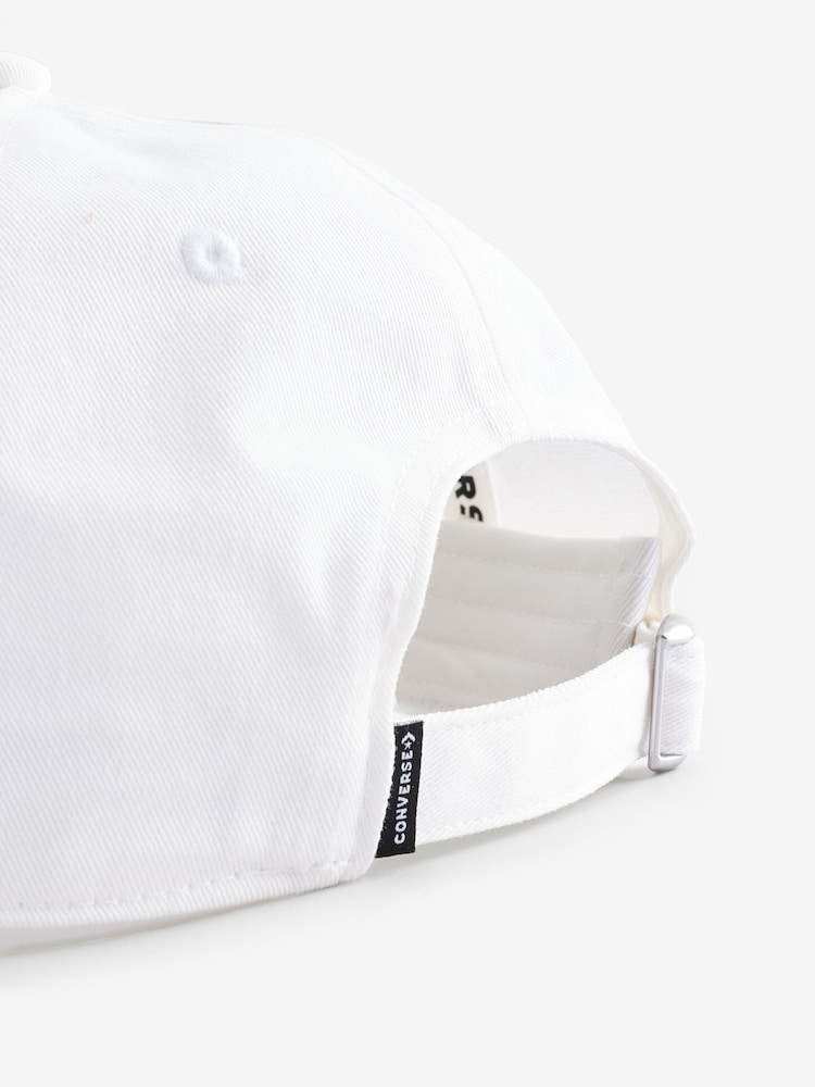 Converse White All Star Baseball Cap - Image 2 of 4 Converse White All Star Baseball Cap - Image 2 of 4