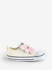 Converse Cream Chuck Taylor All Star One Strap Trainers - Image 1 of 9