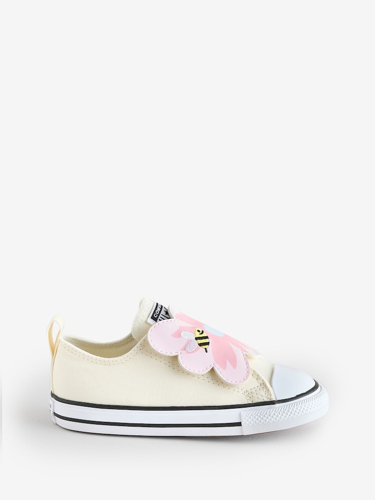 Converse Cream Chuck Taylor All Star One Strap Trainers - Image 1 of 9