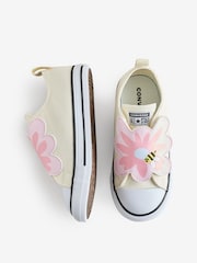 Converse Cream Chuck Taylor All Star One Strap Trainers - Image 6 of 9