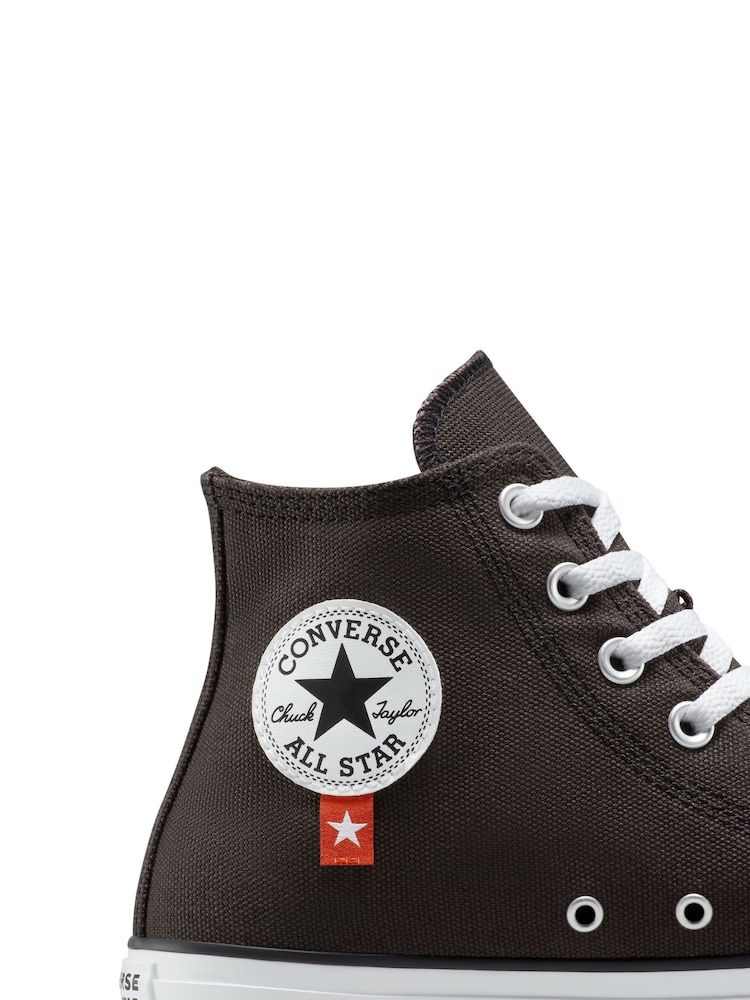 Converse Grey Chuck Taylor All Star High Trainers - Image 7 of 7