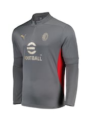 Puma Grey AC Milan Training 1/4 Zip Top - Image 2 of 3