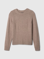 Gap Light Brown CashSoft Textured Crew Neck Jumper - Image 4 of 5