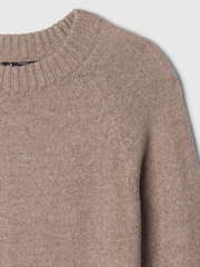 Gap Light Brown CashSoft Textured Crew Neck Jumper - Image 5 of 5