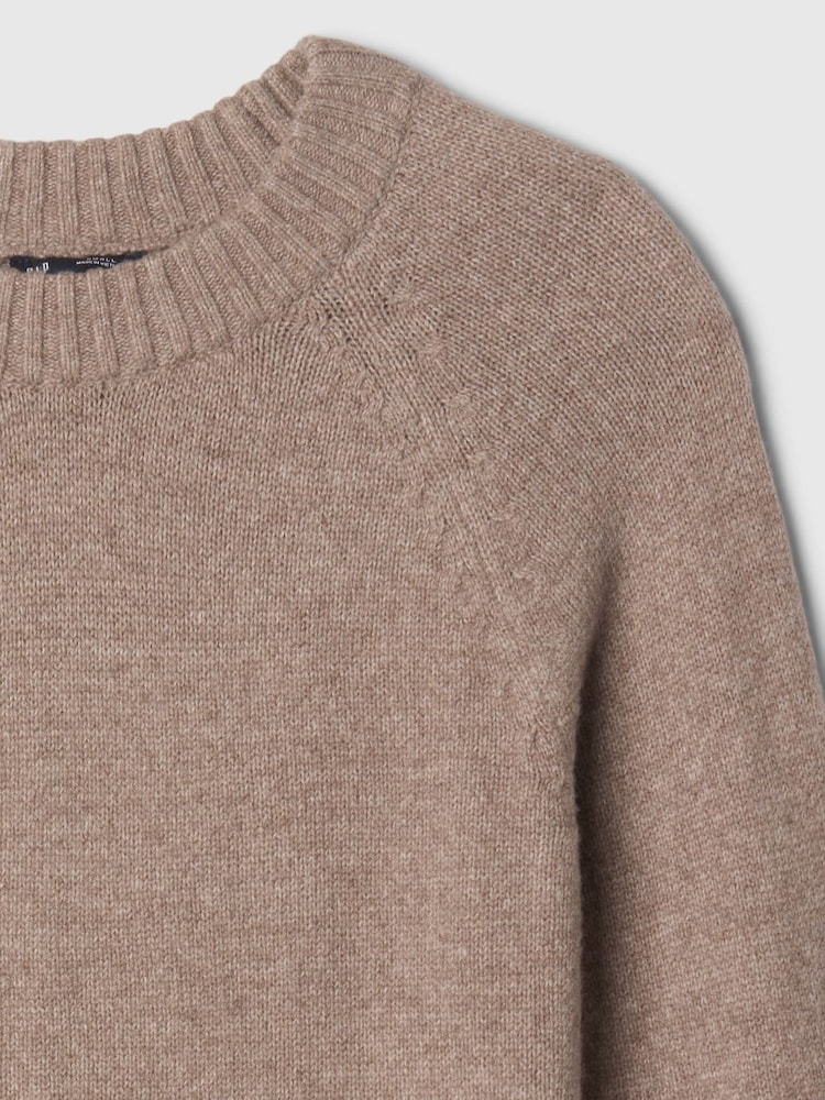 Gap Light Brown CashSoft Textured Crew Neck Jumper - Image 5 of 5