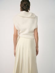 Mango Cream Drap Neck Top - Image 3 of 6