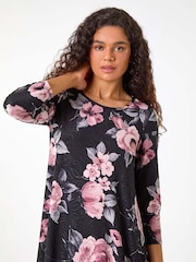 Roman Pink Jacquard Floral Tunic - Image 5 of 6