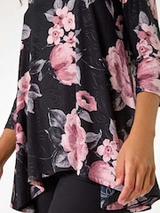 Roman Pink Jacquard Floral Tunic - Image 6 of 6