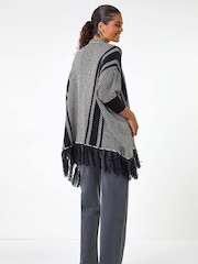 Roman Grey Abstract Print Knit Cover-Up - Image 3 of 5