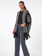 Roman Grey Abstract Print Knit Cover-Up - Image 4 of 5