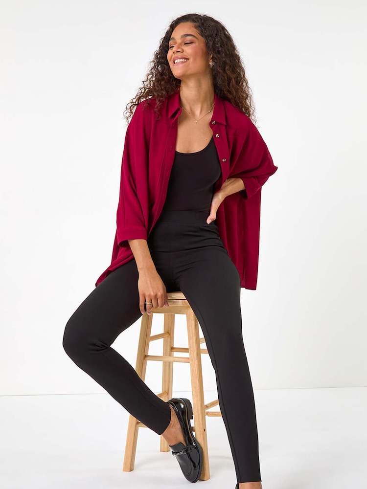 Roman Black Pocket Detail Stretch Ponte Trousers - Image 1 of 5